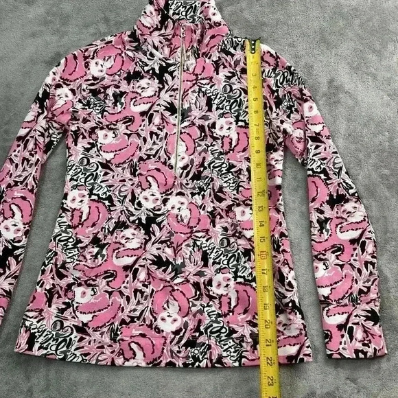 Lilly Pulitzer Sweatshirt Womens XXS UPF 50+ Popover Hangin W/ My Boo Panda Pink - Picture 2 of 11